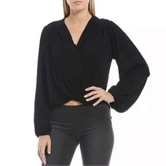 Free People Check On It Wrap Top Black XS - Picture 9 of 14